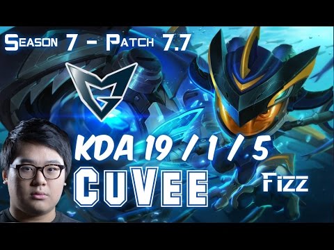 SSG CuVee FIZZ vs KLED Top - Patch 7.7 KR Ranked