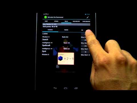 d20 Character Sheet Video