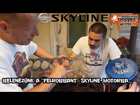 Így néz ki egy felrobbant Skyline motor belülről.
