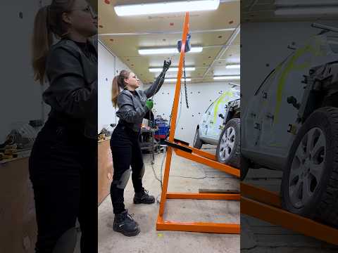 СВАРИЛА себе ПОДЪЁМНИК для авто! 🔥 #наташкаплюс #diy #welding