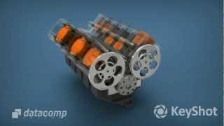 KeyShot - Animacja silnika (Datacomp)