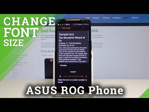 How to Change Font Size in ASUS ROG Phone - Set Up Font Size