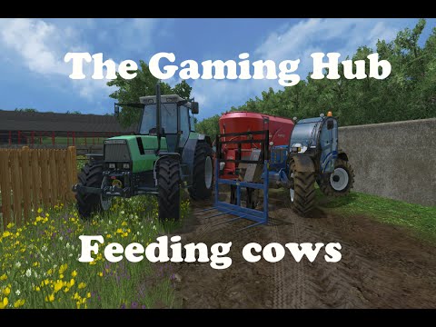 Farming simulator 15 feeding cows grass