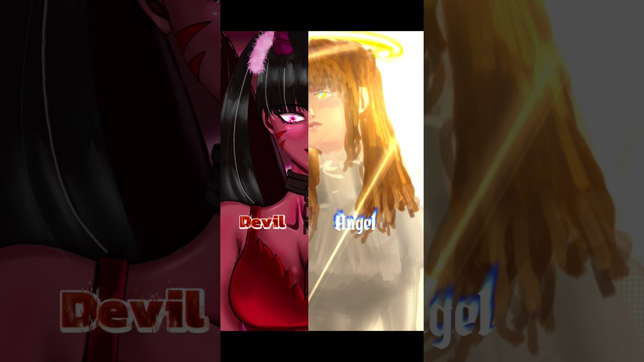 heaven and hell #illustration #vtuber #trend #shorts