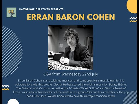 Erran Baron Cohen Q&A | Cambridge Creatives