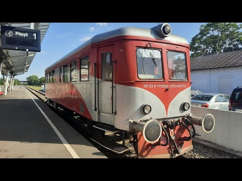 R 9534 (Curtea de Argeș-Pitești) Călătorie cu Malaxa clasa 77 între stațiile Pitești Nord - Pitești
