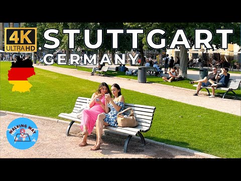 Stuttgart, Germany Walking Tour - Sunny Summer Walk 🔥 2025 - 4K 60fps