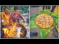 Brother And Sister Making Pizza In Banana Leaf Rs 130 Pal RTO Surat City Indian Street Food