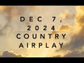 Billboard Top 60 Country Airplay Dec 7 2024