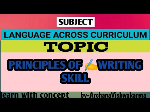 #Principlesofwritingskill#b.ednotesinhindi#languageacrossthecurriculum#learnwithconcept#byArchanaVis