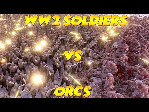 2,000 WW2 SOLDIERS VS 20,000 0RCS | Ultimate Epic Battle Simulator | WW2 episode edition uebs