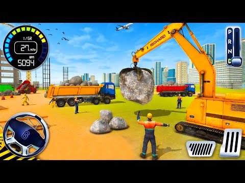 Heavy Drill Excavator Driving Games - Construction Vehicles Driver Sim | Android Gameplay