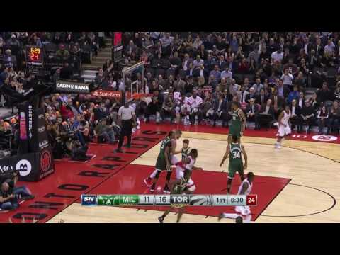 Jonas Valanciunas Rises Up For Alley-Oop Dunk | Bucks vs Raptors | Dec 12, 2016 | 2016-17 NBA