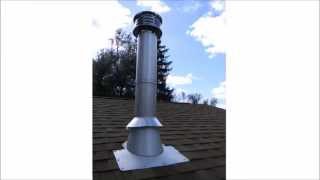 Chimney Pipe Installation for Wood Stove through a Flat Ceiling