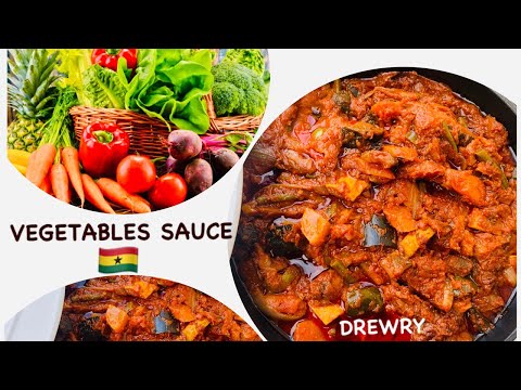 HOW TO MAKE GHANA VEGETABLES SAUCE...RUSTY PAN LOL!