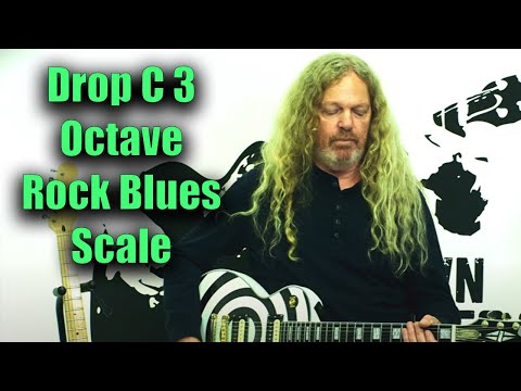 Learn Guitar Drop C 3 Octave Rock Blues Scale Free Lesson