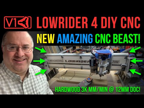 LowRider v4 DIY CNC - BETA TEST Amazing wood cut at 3000mm/min and 12mm depth of cut!