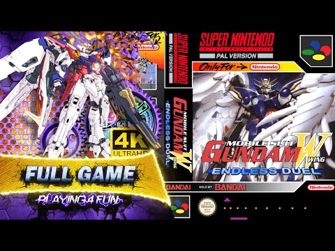 Gundam Wing Endless Duel Wing Walkthrough (Super Nintendo) | 4k 60fps