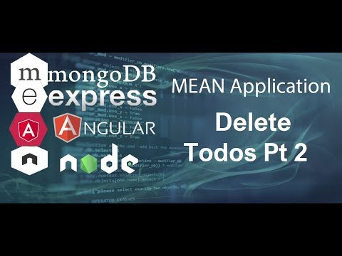 Mean Stack Tutorial 10 Delete Todos Pt 2