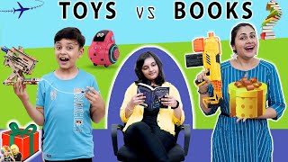 TOYS vs BOOKS SWITCHUP Challenge | Surprise Box | Family Challenge | Aayu and Pihu Show