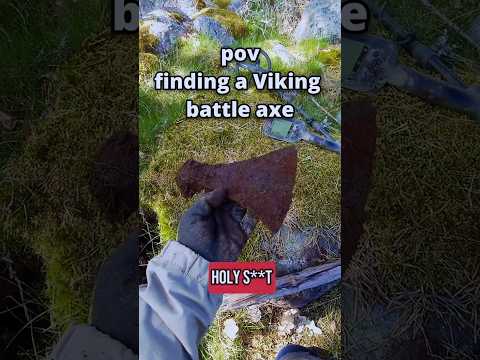 I found an actual Viking age battle axe! #metaldetecting #viking #finland #history #treasuresearch