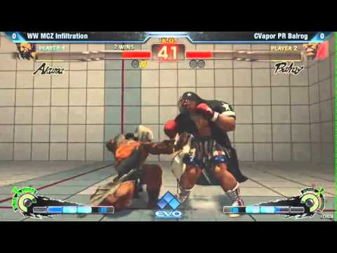 SSF4 AE - Top 8  Evo 2012 Tournament   WW MCZ Infiltration {Akuma} vs  CVapor PR Balrog {Balrog}