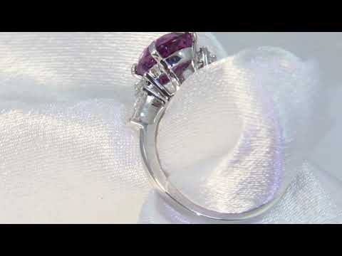 pink sapphire platinum ring 3198v