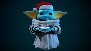 Baby Yoda — 4K 360° Render