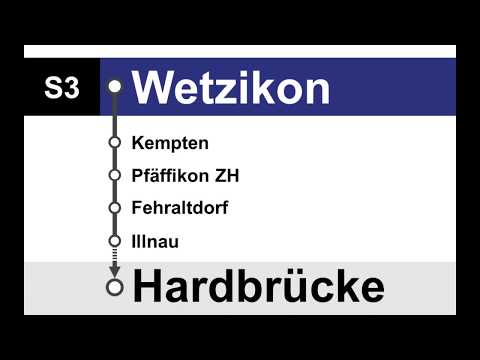 ZVV Ansagen - S3/S11 Wetzikon-Hardbrücke