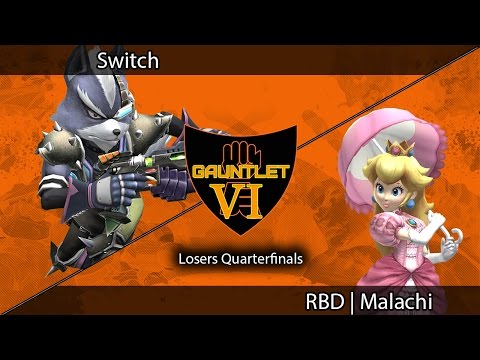 Switch (Wolf) VS RBD | Malachi (Peach) | Gauntlet VI | Project M | Losers Quarters