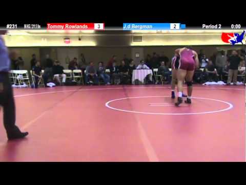 NYAC FS 96 KG / 211.5 lbs: Tommy Rowlands vs. J.d Bergman