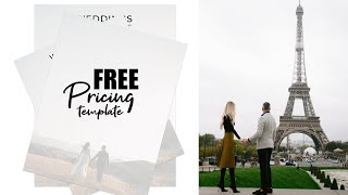 Wedding Photography Pricing Template! FREE!