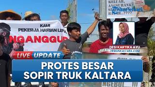Aksi Gabungan Sopir Truk Geruduk Kantor Gubernur Kaltara, Protes Larangan Penambangan Galian C