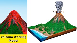 how to make volcano working model for science exhibition