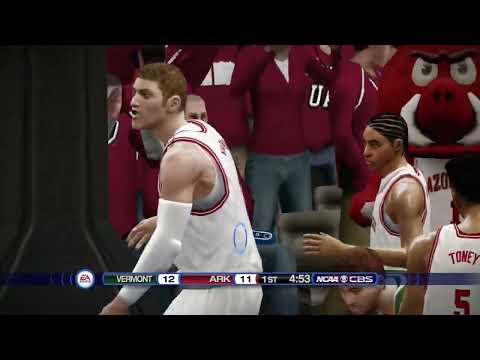 (13) Vermont VS (4) Arkansas 2022 NCAA Basketball Tournament Simulation First Round