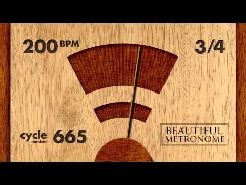 200 BPM 3/4 Wood Metronome HD