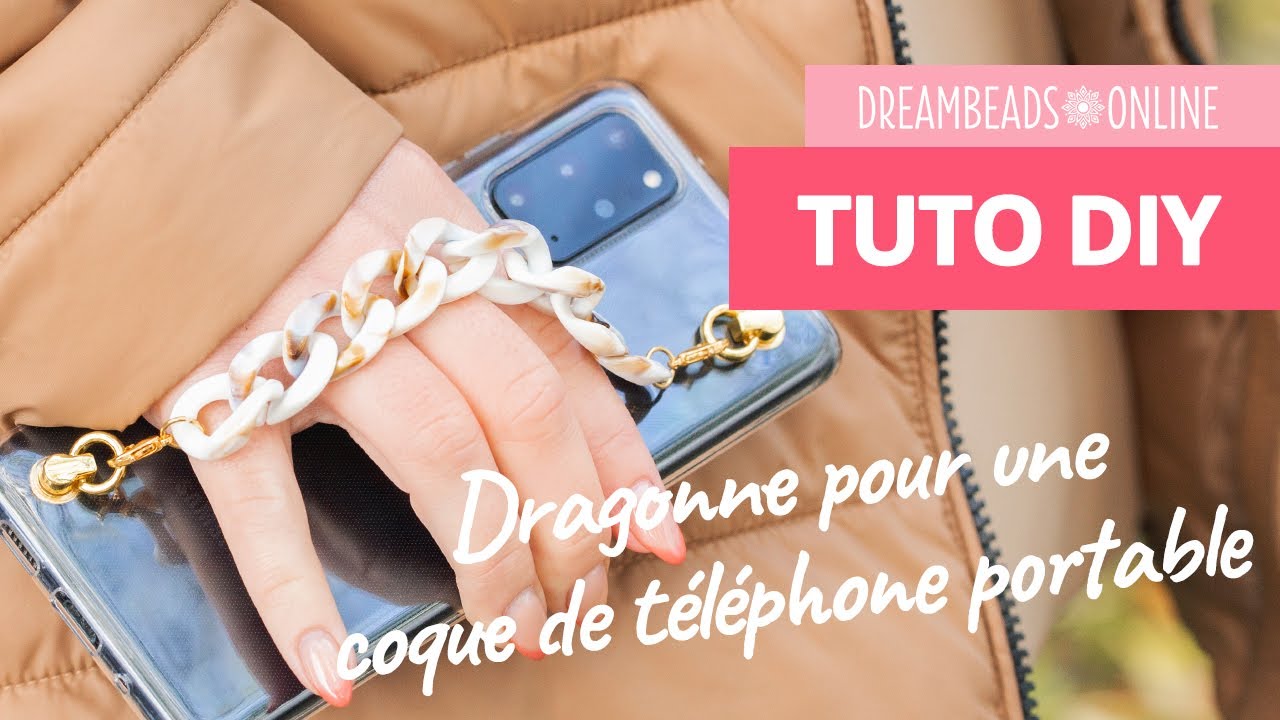 Dragonne pour une coque de téléphone portable avec chaîne maille | DIY ★ Dreambeads Online