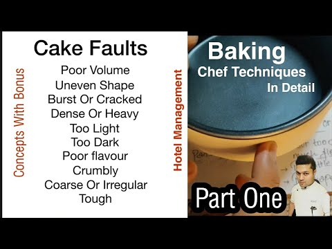 Cake Faults In Detail | Baking | Chef Techniques | Hotels Management Tutorial | Concepts with Bonus