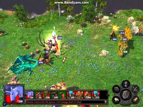Heroes Of Might And MAgic 5 Tribes Of The East Inferno VS Sylvan