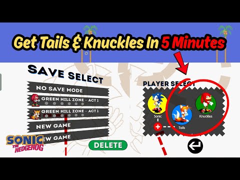 How to UNLOCK Tails and Knuckles in Sonic 1 Mobile in 5 MINUTES!