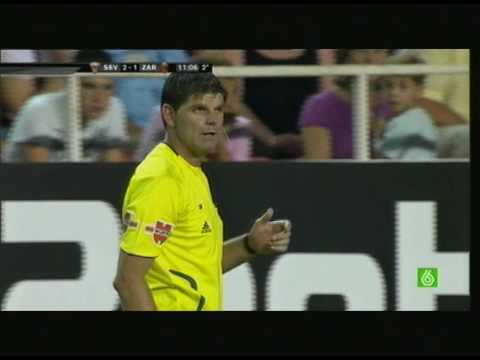 Sevilla - Real Zaragoza 12/09/09 Gol anulado a Arizmendi