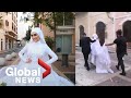 Beirut explosion: Bride's photoshoot interrupted by massive blast Beirut explosion: Bride's photoshoot interrupted by massive blast