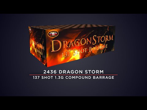 Bright Star Fireworks - 2436 Dragon Storm 137 Shot 1.3G Compound Barrage