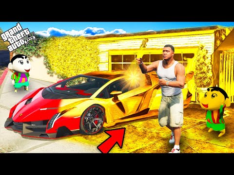 GTA 5 : Franklin Touch Anything Turns Into GOLD ! (GTA 5 Mods)