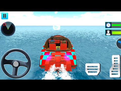 Police speed boat gangster chase - Speed boat simulator gameplay – Android Gameplay