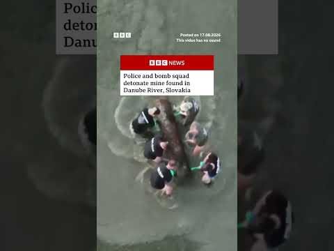 Police and bomb squad detonate mine found in Danube River. #Slovakia #BBCNews