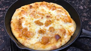 Homemade Cast Iron Buffalo Chicken Pizza | FRIDAY NIGHT MUNCHIES