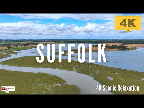 Suffolk Drone Footage 4K Video - Flying Over Outstanding Natural Beauty of England | 4K Relaxation