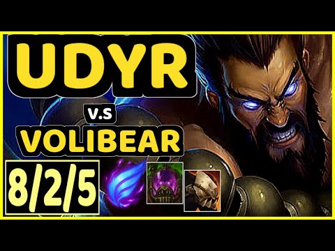 NJI (UDYR) vs VOLIBEAR - 8/2/5 KDA JUNGLE GAMEPLAY - EUW Ranked MASTER