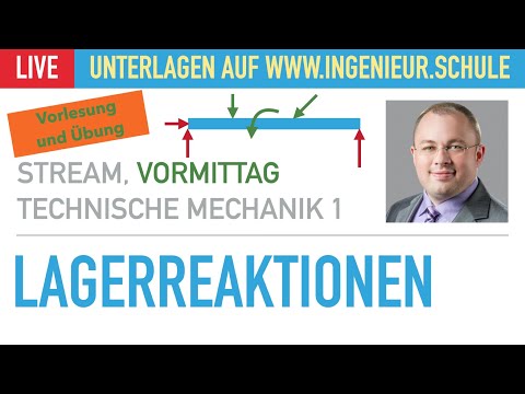 Lagerreaktionen – Vorlesung und Übung – Technische Mechanik 1